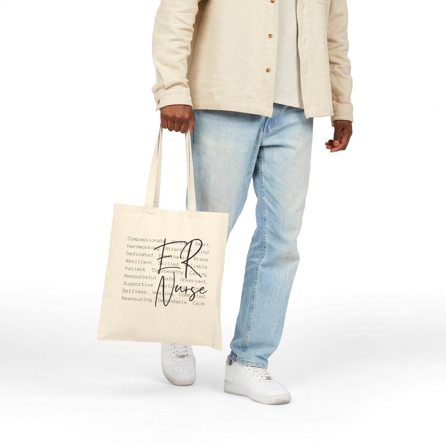 ER Nurse Canvas Tote Bag — Inspirational Healthcare Gift