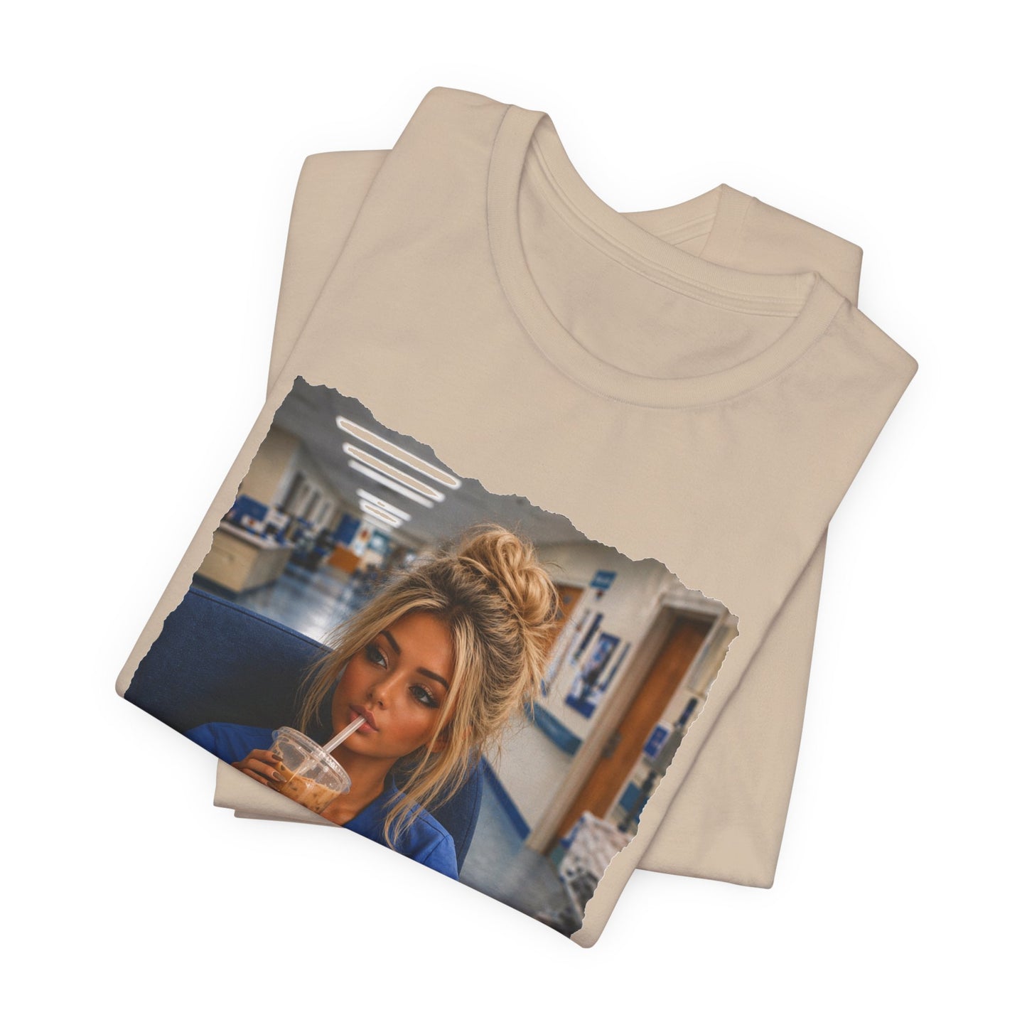Nurse Life Tee — "I Live Here Now" Hospital Scrubs Photo T-Shirt