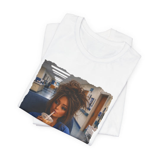 Nurse Life Tee — "I Live Here Now" Scrubs Coffee T-Shirt-brown beauty