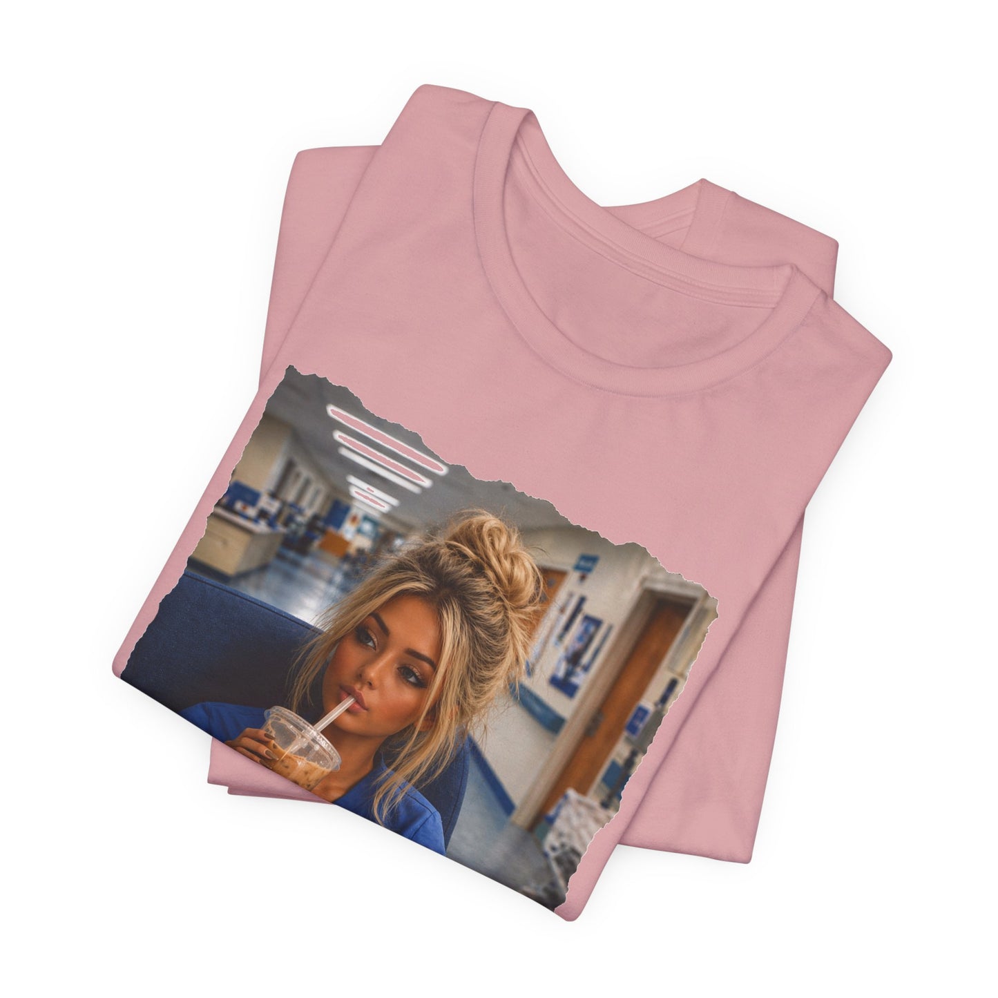Nurse Life Tee — "I Live Here Now" Hospital Scrubs Photo T-Shirt